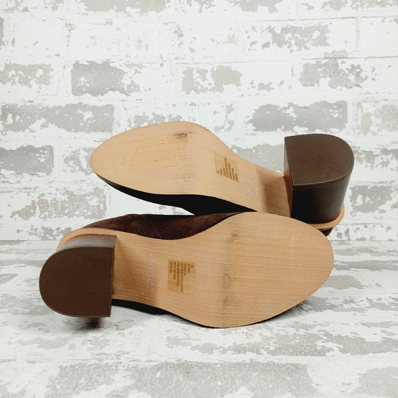 NEW Splendid Women's Marika Block Heel Suede Booties In Brown O149 - Picture 8 of 12